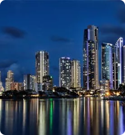 Melbourne skyline in Australia