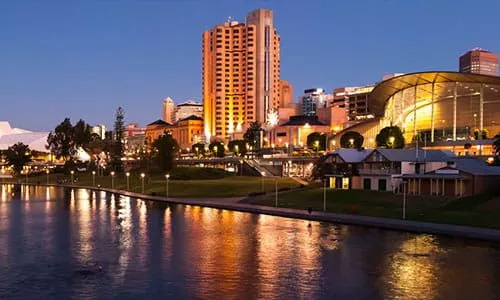 image of Adelaide at night time in Australia