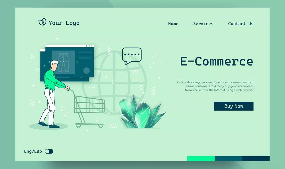 sample of Shopify's e-commerce website template