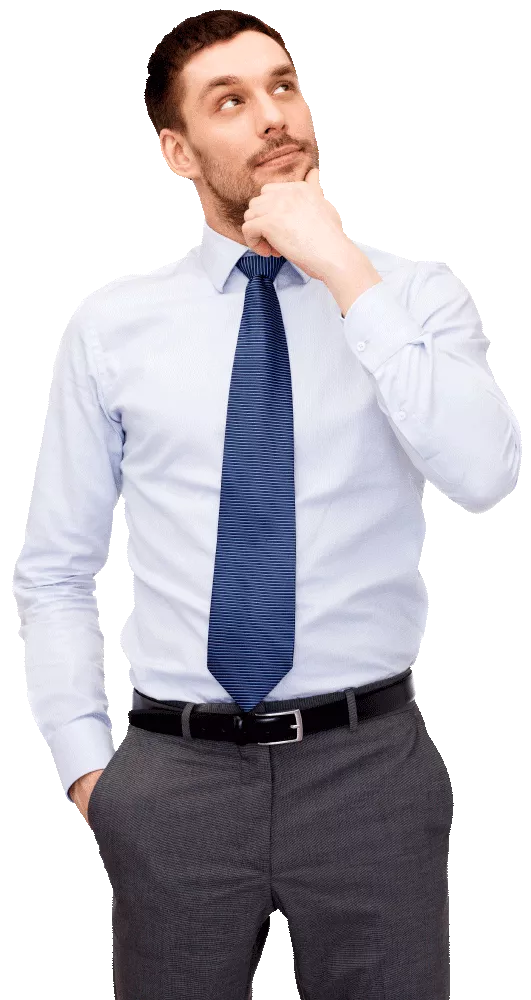 man thinking of incorporating SEO in his business