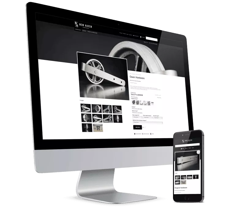 website design sample for desktop and mobile