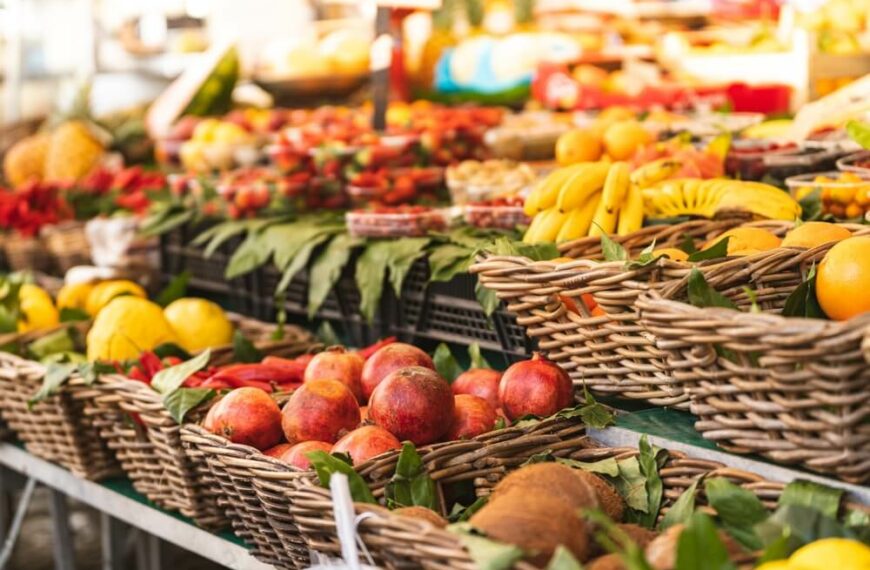 fresh produce displayed in grocery store