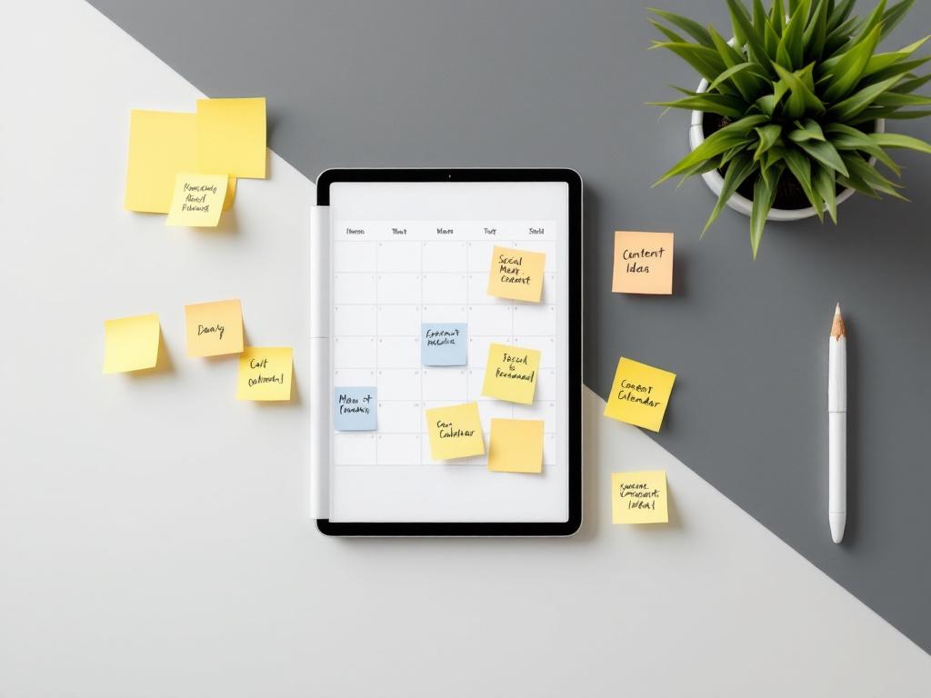 Content calendar planning for social media