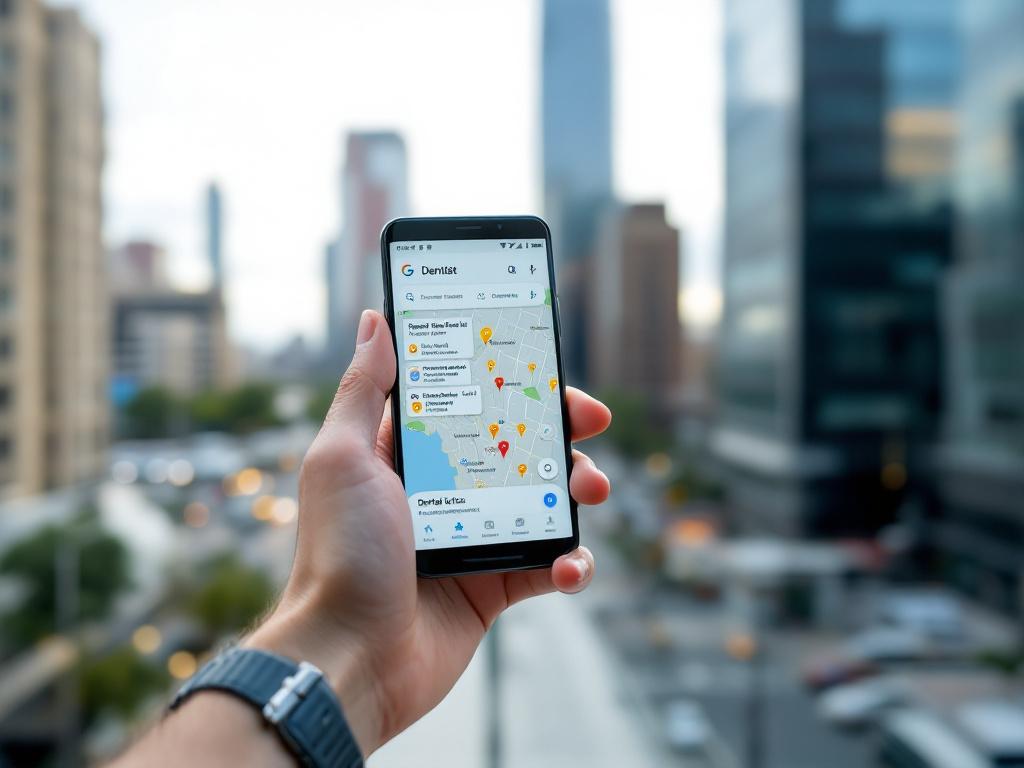 Local search for dentists on mobile phone