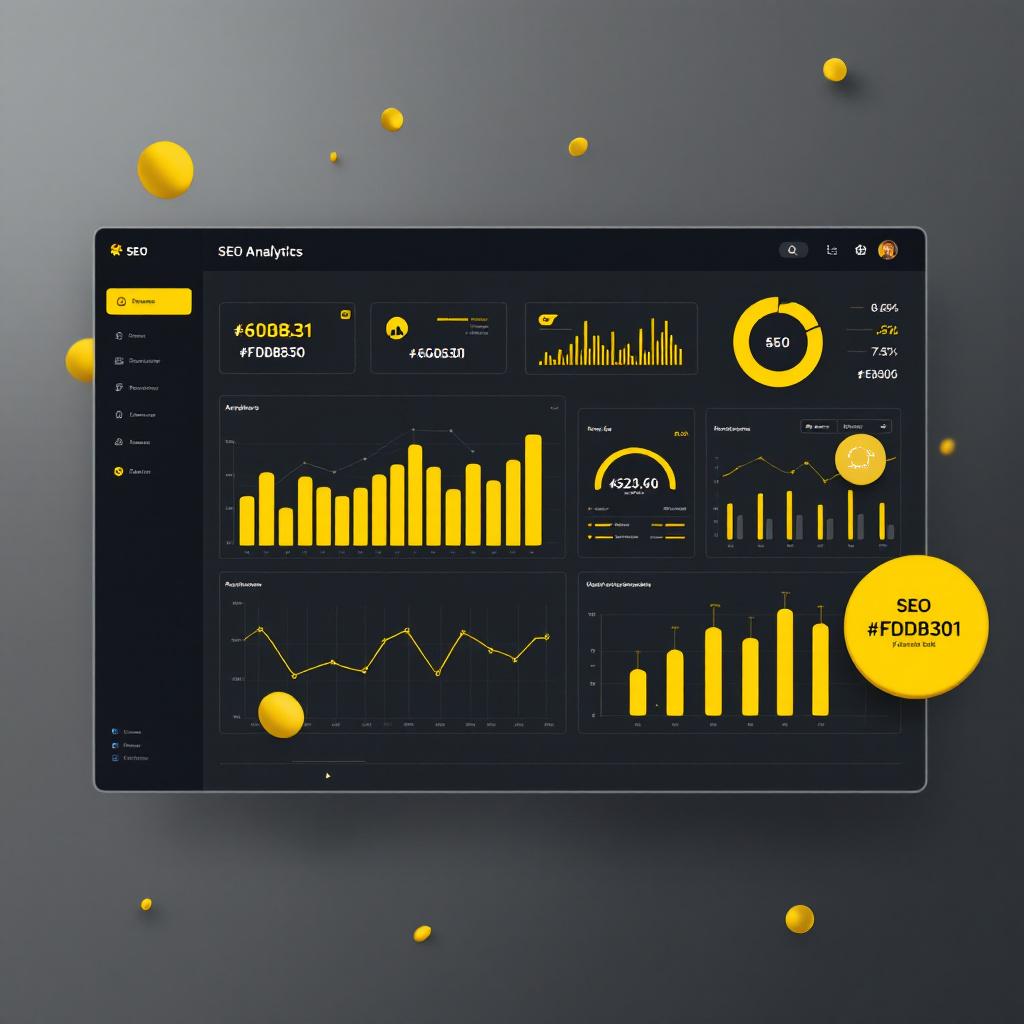 SEO analytics dashboard showing performance metrics