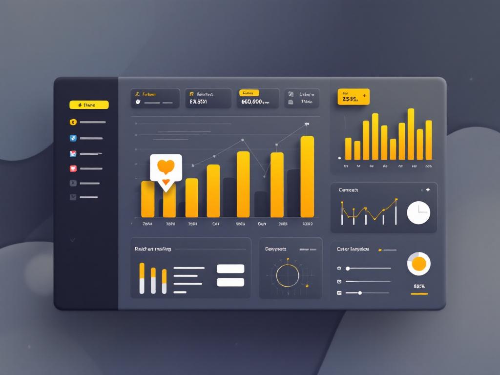 Social media analytics concept illustration