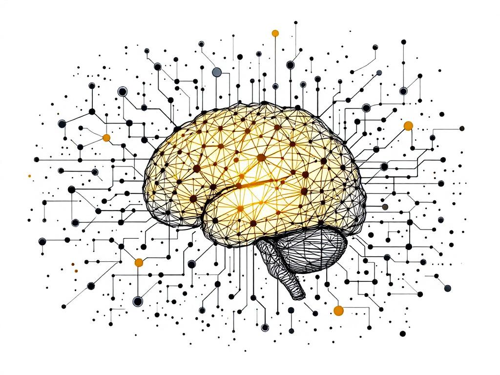 Knowledge network illustration showing interconnected expertise nodes