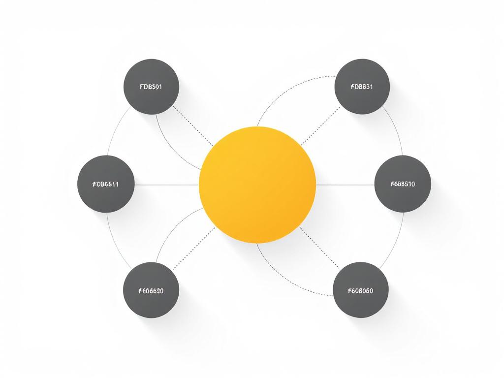 Pillar cluster model illustration showing topic authority structure