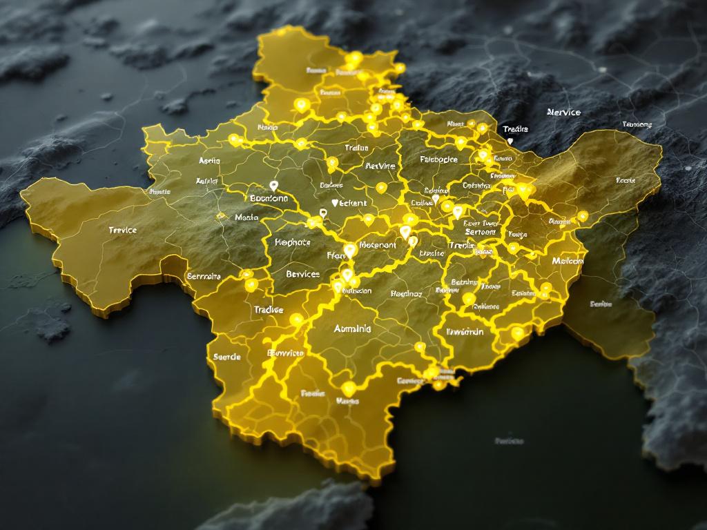 Service area map for tradie SEO