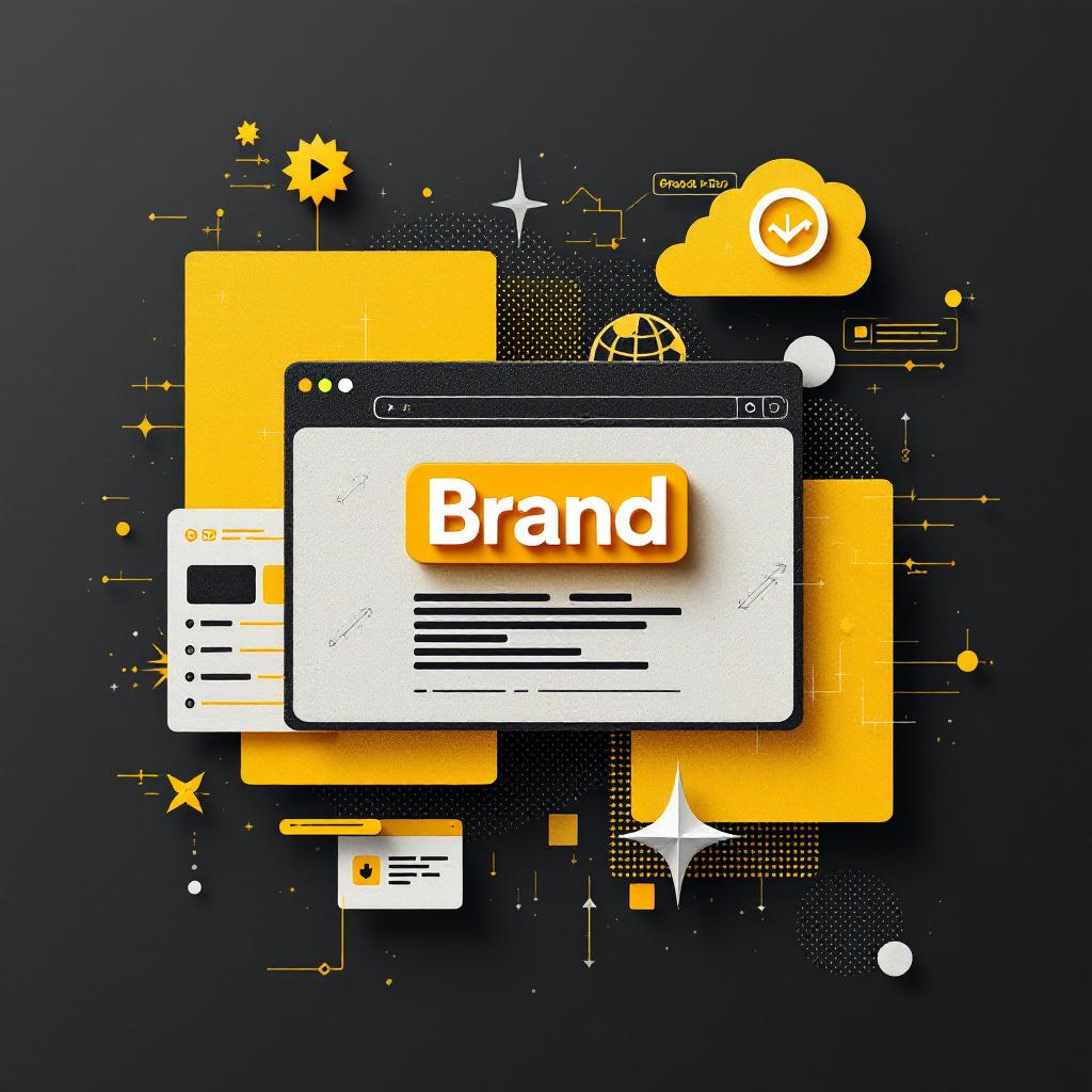 Brand visibility in search results concept