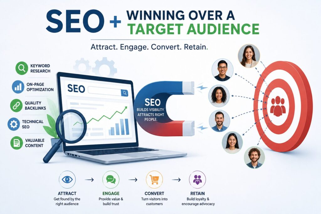 SEO + winning over a target audience